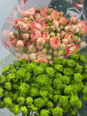 Пышный сет Сантини и Кустовых роз